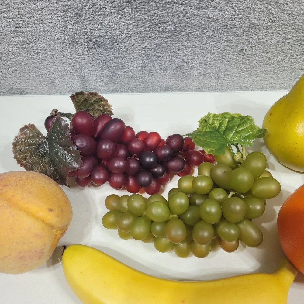 Lot Artificial Fruit Bunch Realistic Decorative Display Home Decor Lot Of 7